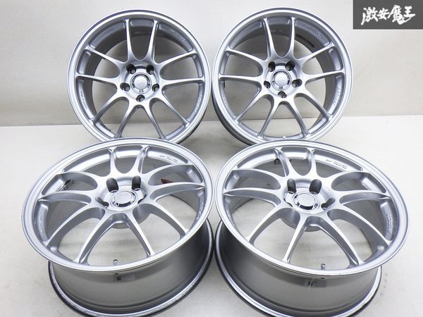 ●ENKEI エンケイ PF01 18インチ 8J +45 PCD 112 5H 66.6φ ハブリング付 ホイール 4本 ベンツ Eクラス アウディ VW ゴルフ6 等 棚V-4_画像1