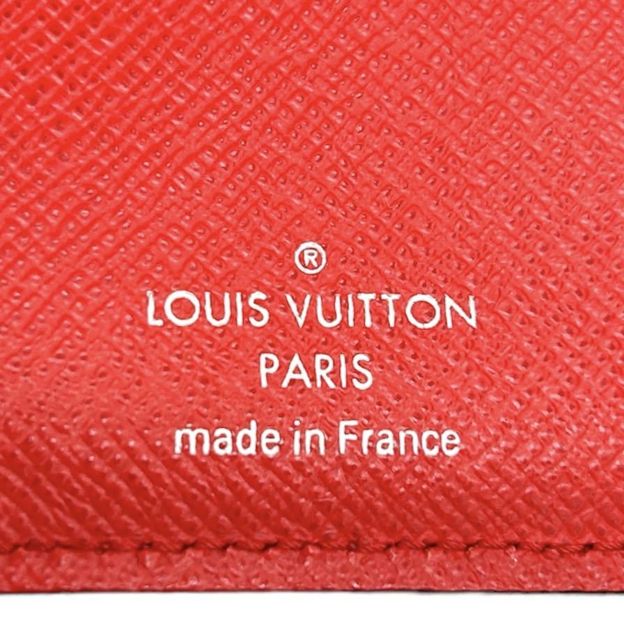 【大特価!!】限定 ルイヴィトン シュプリーム LOUIS VUITTON SUPREME 三つ折り財布 チェーン エピ レッド ブランド 鑑定済み チェーン付■