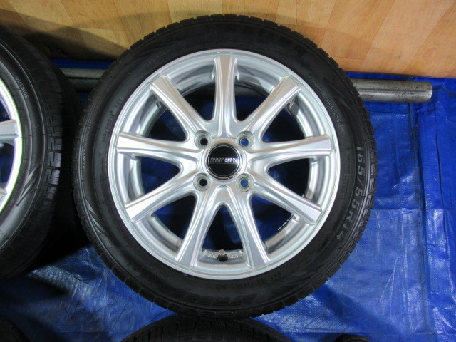 激安即決！SPORT RUOTA 14-4.5J 4H/100 ET45 + SAILUN 165/55R14 2022年製 ek ルークス ムーブ ワゴンR ミラ セルボ等！T008099_画像4