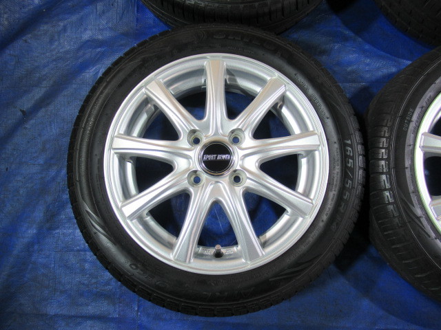 激安即決！SPORT RUOTA 14-4.5J 4H/100 ET45 + SAILUN 165/55R14 2022年製 ek ルークス ムーブ ワゴンR ミラ セルボ等！T008099_画像5