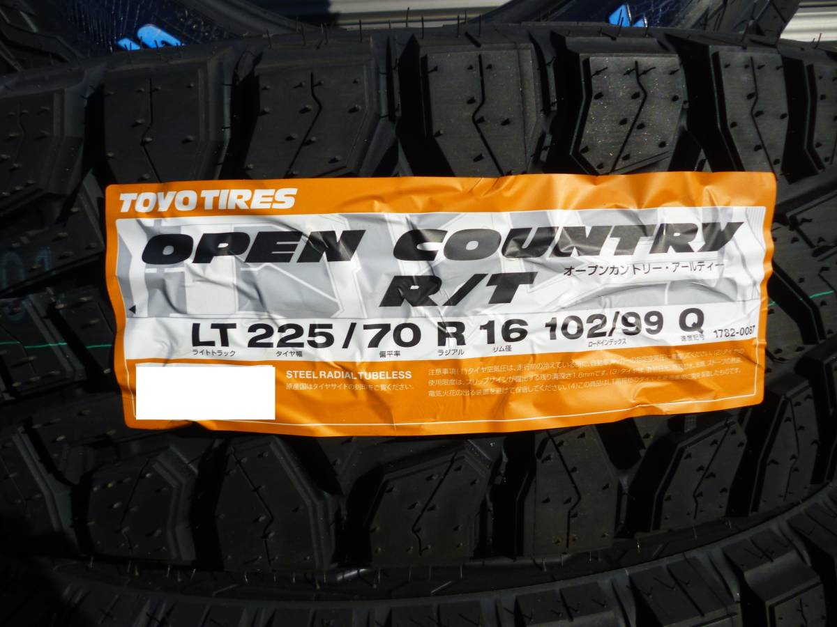 Ho☆新品☆TOYOオープンカントリーR/T☆225/70R16☆ホワイトレター☆アウトランダー・エクリプスクロス・エクストレイル・ヤリスクロス_画像2