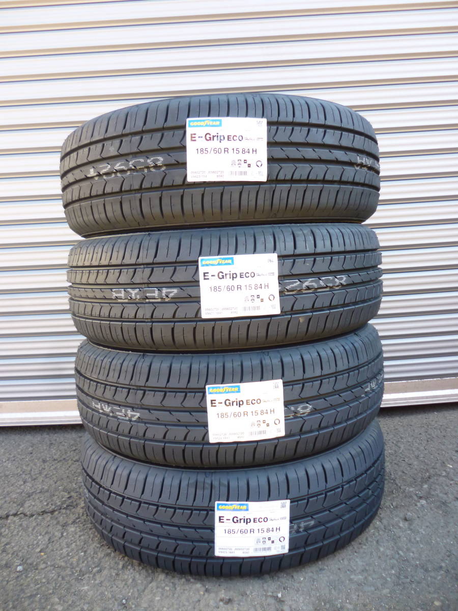 Ho☆新品☆GOODYEAR☆EG01☆185/60R15☆4本☆シャトルハイブリッド・フィットハイブリッド・アクア・ヤリス・シエンタ・インサイト_画像1