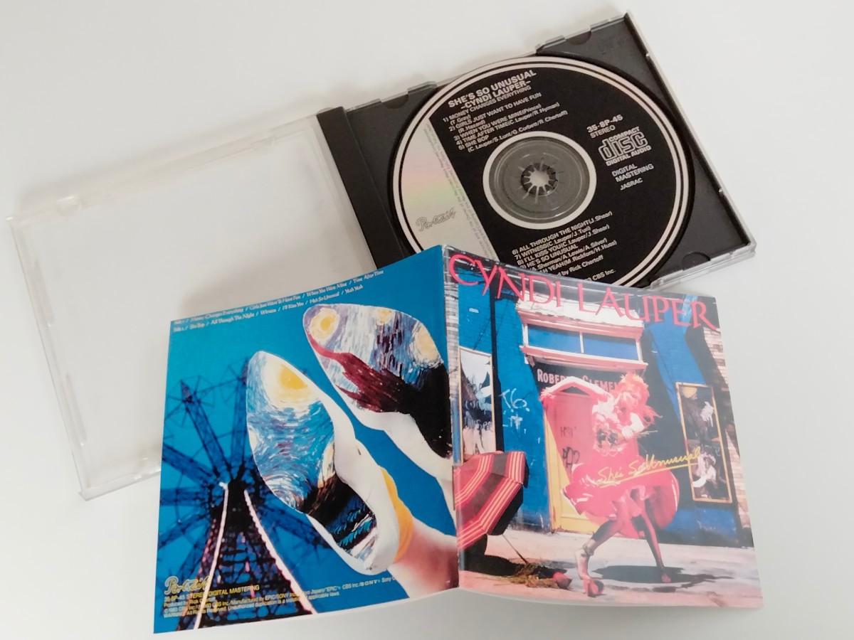 【CSR刻印83年旧規格盤】Cyndi Lauper / N.Y.ダンステリア She's So Unusual CD EPIC/SONY 35・8P-45 純正ケース盤,シンディ・ローパー,の画像5