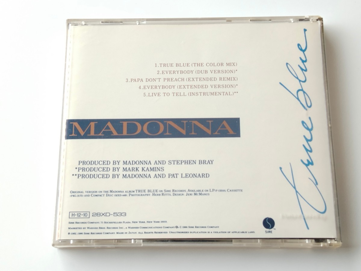 [86 год оригинальный кейс запись ] Madonna Madonna/ True Blue SUPER CLUB MIX Япония редактирование запись CD 28XD-533 Everybody,Papa Don\'t Preach,Live To Tell,