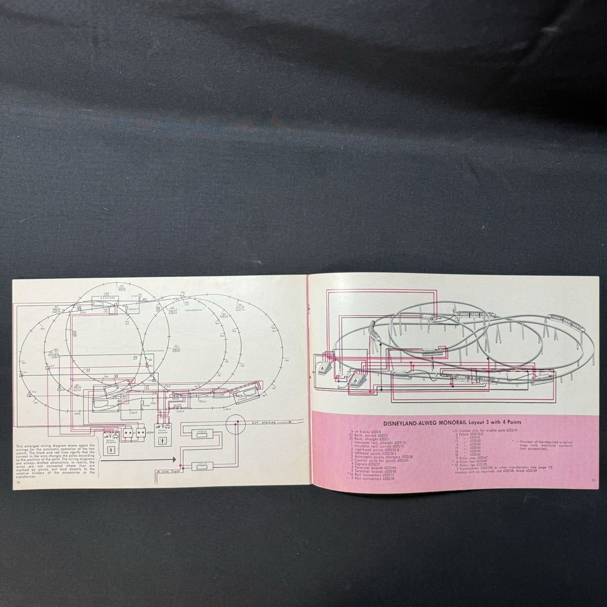 N352 鉄道模型説明書？ DISNEYLAND ALWEG-MONORAIL ディズニーランド 昭和レトロ プラモデル _画像4