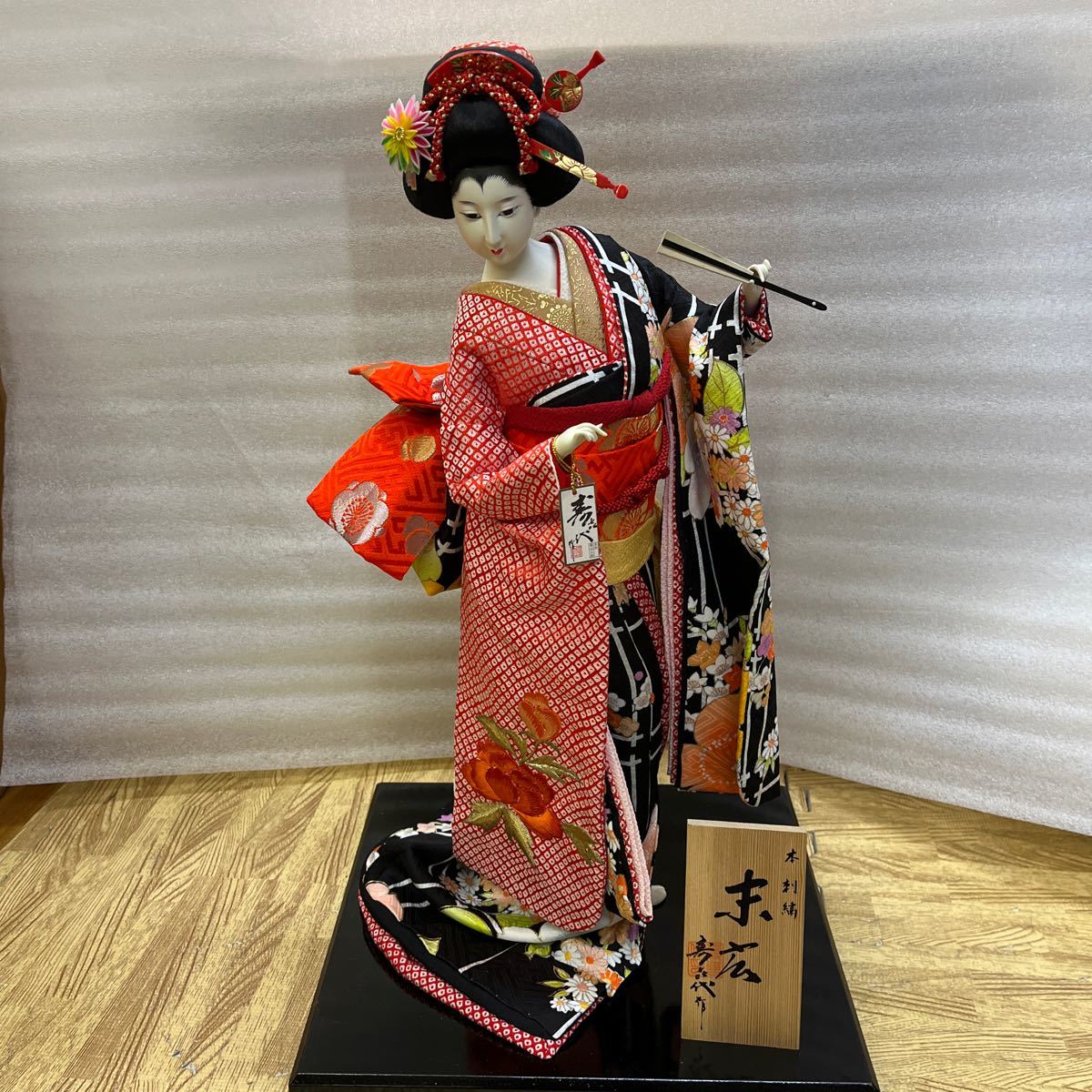A2-77 日本人形尾山人形寿喜代作本刺繍末広ケースなし－日本代購代Bid