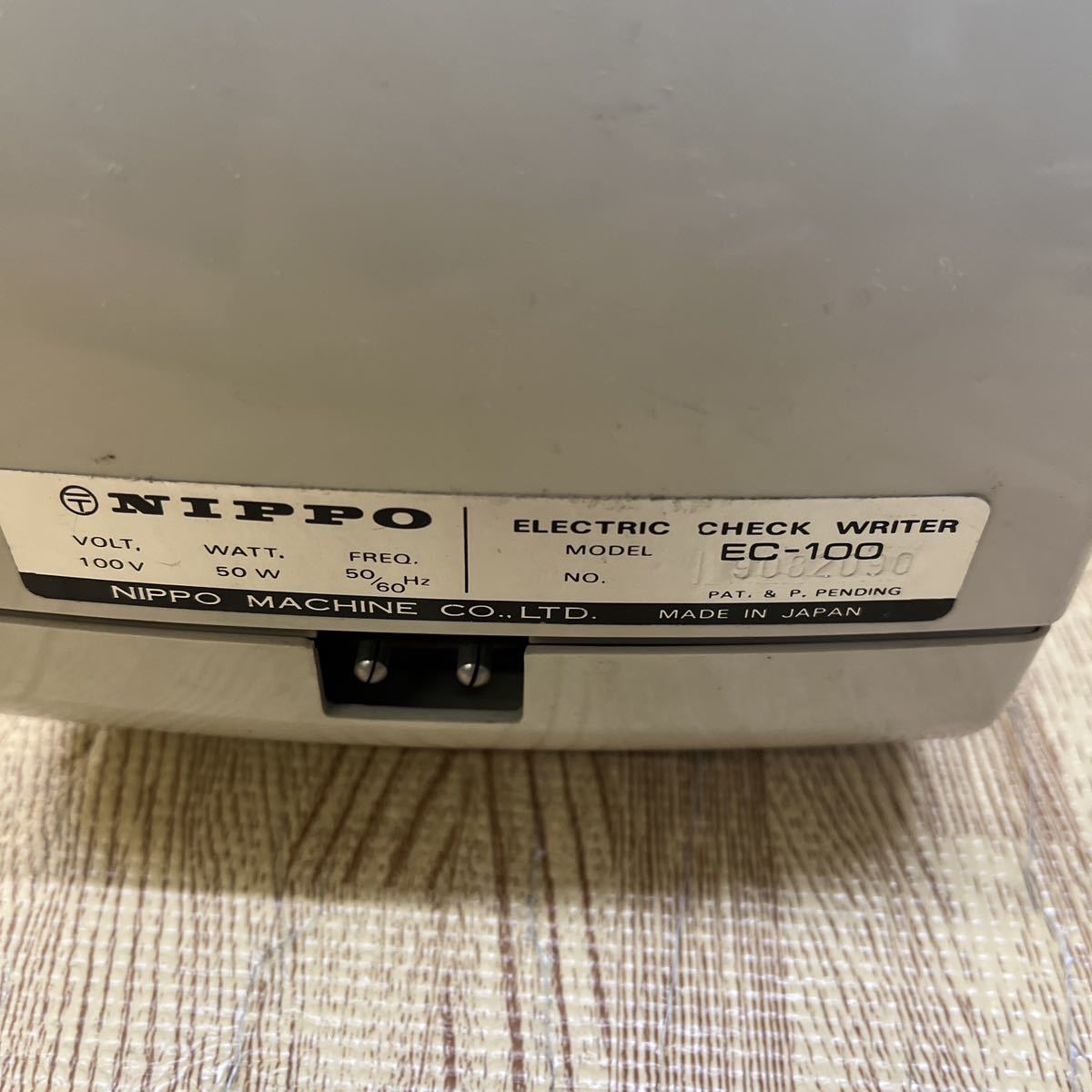 A2-72 NIPPO ダイヤル式 チェックライター EC-100 昭和レトロ 現状品 ジャンクの画像5