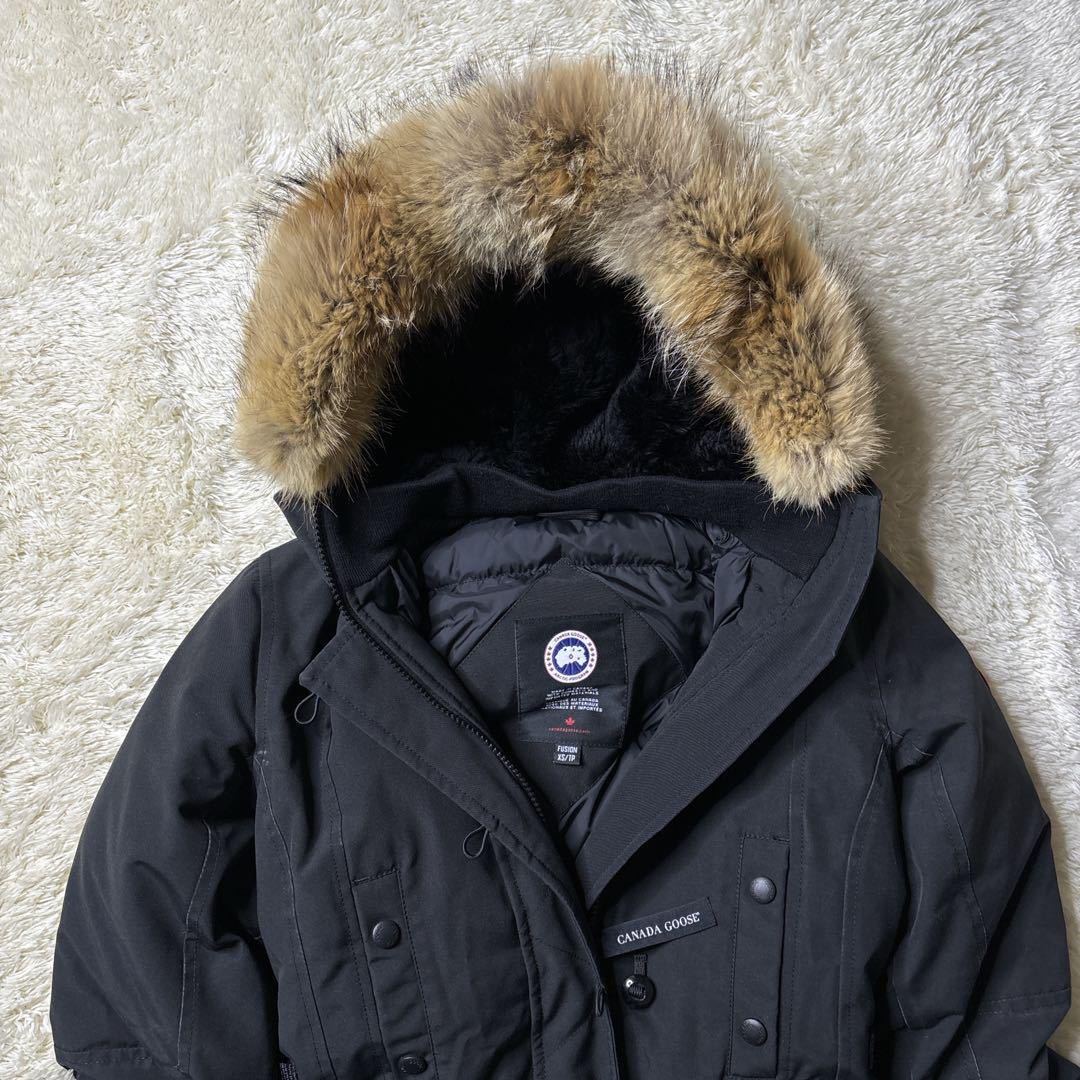 １円【美品】CANADA GOOSE　カナダグース　ファーダウンジャケット　ダウンコートFusionFit ケンジントン　ブラック　2way　2506LA　XS_画像3