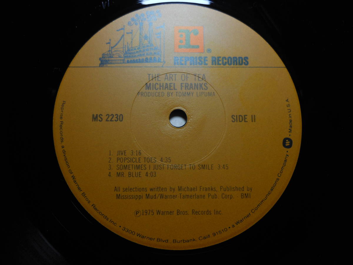 AOR 名作！ オリジナル US盤　Michael Franks　「 The Art Of Tea 」　REPRISE MS 2230　/ ニック・デカロ / M・ブレッカー / デビュー盤_画像4