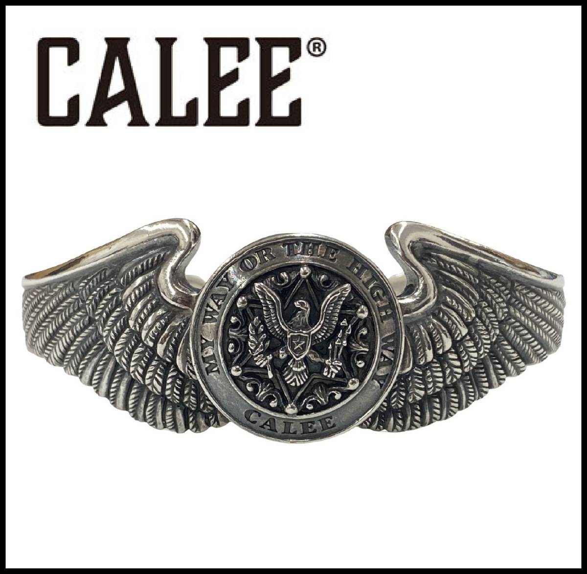 * regular price Y86400* CALEE Carry CONCHO WING BANGLE silver 925 Wing feather Logo Eagle Conti . bangle bracele 