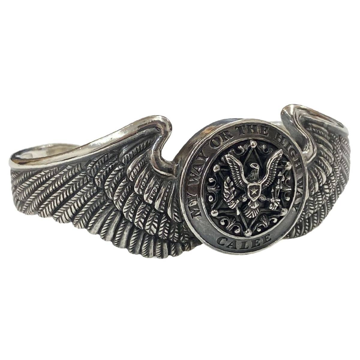 * regular price Y86400* CALEE Carry CONCHO WING BANGLE silver 925 Wing feather Logo Eagle Conti . bangle bracele 
