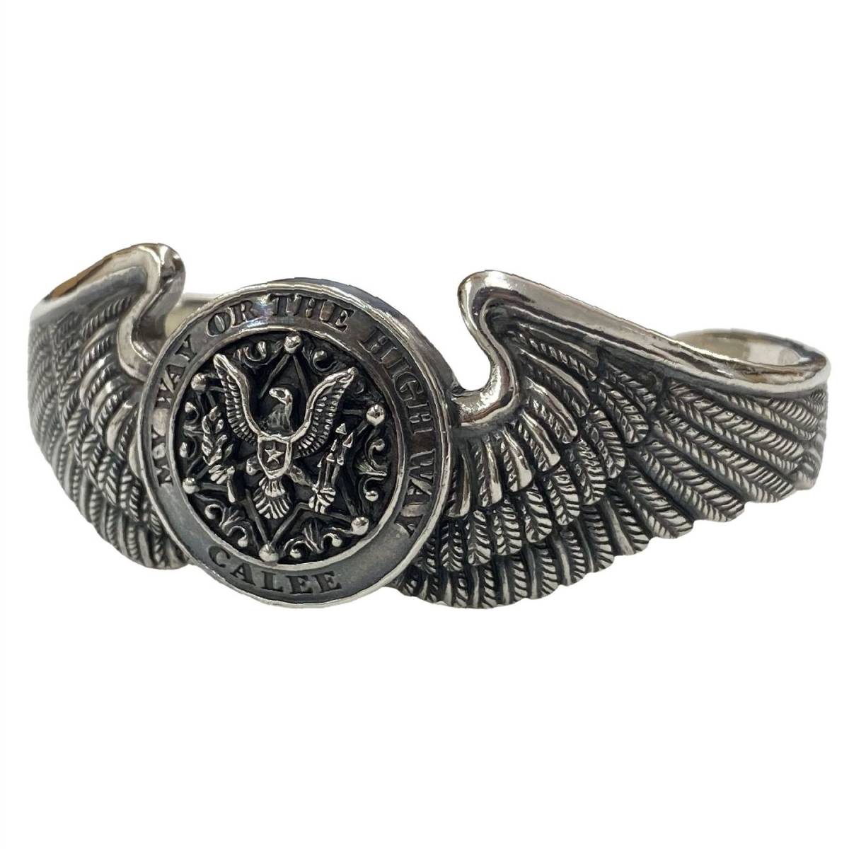 * regular price Y86400* CALEE Carry CONCHO WING BANGLE silver 925 Wing feather Logo Eagle Conti . bangle bracele 