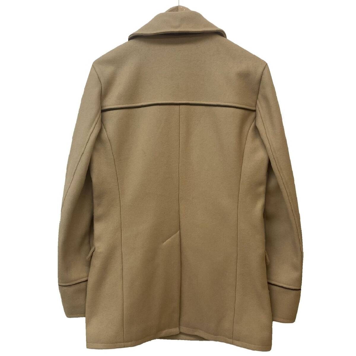 ★名作★ wjk 16AW 1102 wl69e CLASSIC P-COAT 裏地キルティング 中綿 ウール メルトン クラシック P コート ジャケット キャメル M AKM_画像3