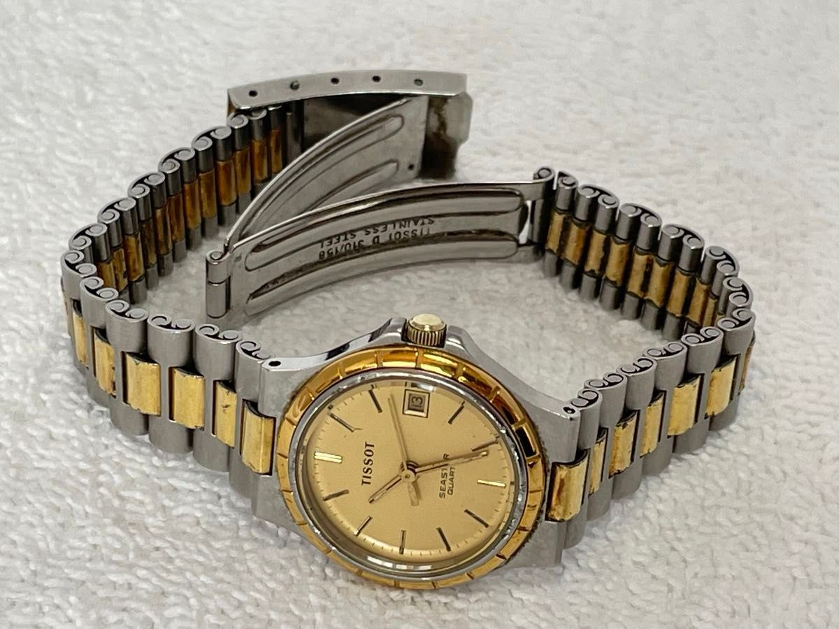 TISSOT ティソ シースター QZ【D310A】デイト 純正ベルト 文字盤 TISSOT ティソ シースター QZ【D310A】デイト 純正ベルト 文字盤