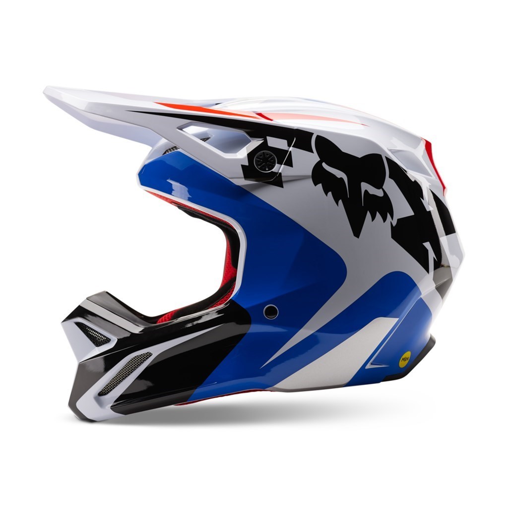 FOX 30436-574-S V1 ヘルメット ユニティ リミテッドエディション ホワイト/レッド/ブルー S(55-56cm) バイク頭 防具 軽量_画像3