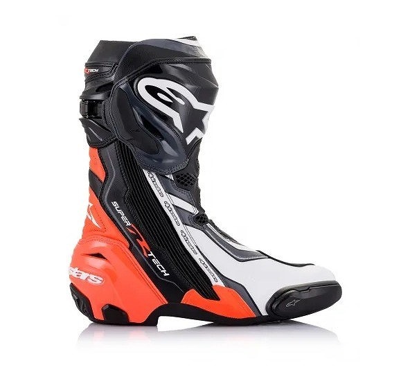  Alpine Stars SUPERTECH R boots black / white / red flow / yellow flow EU45/29.5cm bike touring shoes shoes race 