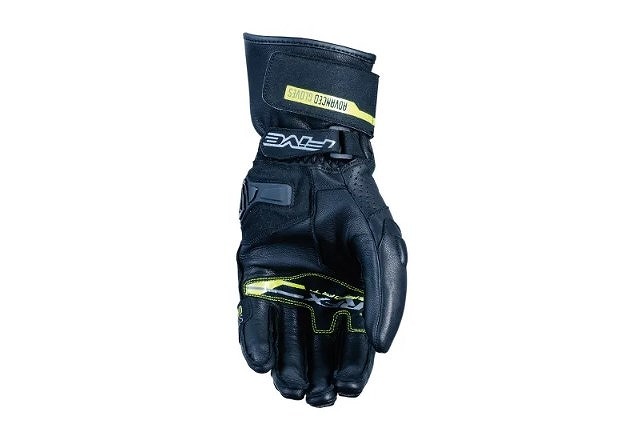FIVE RFX SPORT racing glove black flow yellow M size bike Racer gloves 