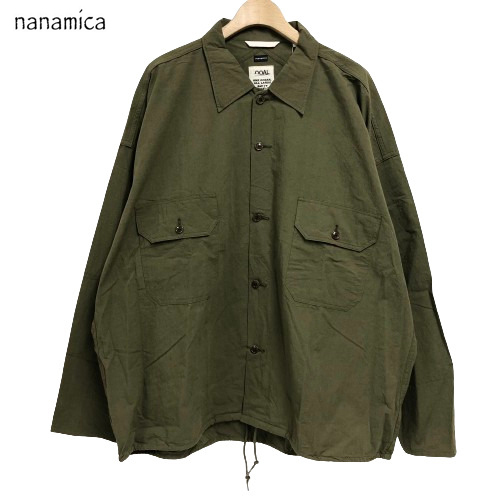 ○★新品未使用　nanamica（ナナミカ） コットンウールデッキシャツ　M　カーキ★○