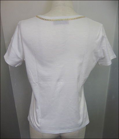 Bana8◆ロベルタディカメリーノ トップス 半袖 Tシャツ 綿 白 カットソー 40サイズ_画像4