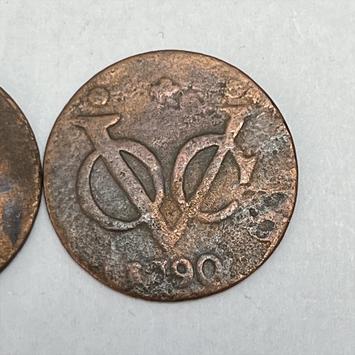 ◆ オランダ東インド会社 VOC 1789・1790 銅貨 ２枚まとめて ◆_画像5