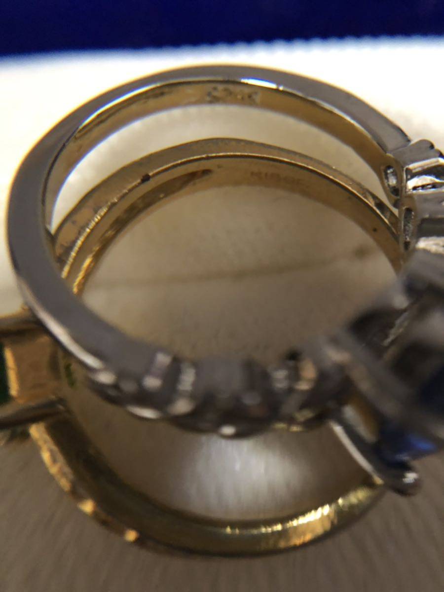 アクセサリー 指輪 リング 天然石含む 整理品 レトロ カラーストーン すべて刻印あり　まとめて　まとめ売り　装飾品　シルバー系 _画像10