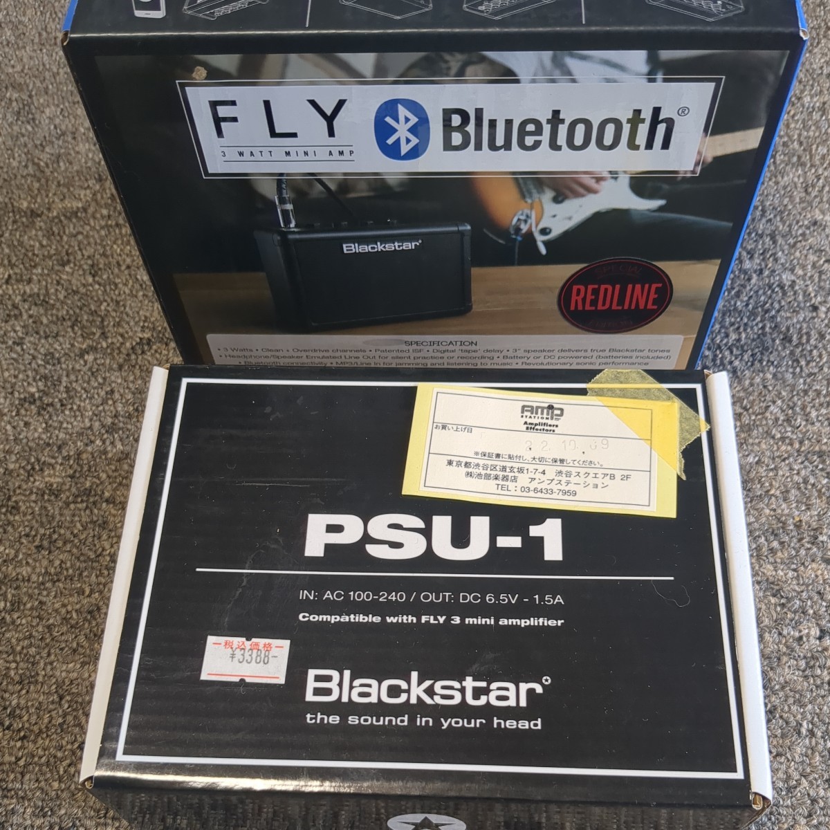 未使用品　Blackstar FLY3 BLUETOOTH REDLINE 専用アダプターPSU-1セットアンプ ギターアンプ ブラックスター イケベ楽器