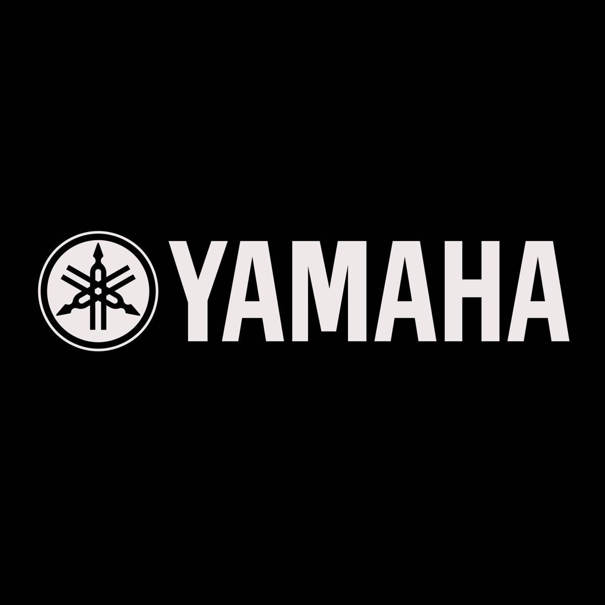 YAMAHA ヤマハ アルミ エンブレム プレート シルバー/ブラック p