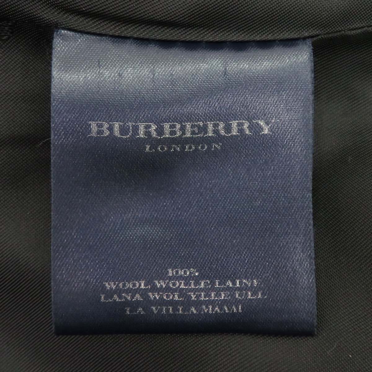 美品 BURBERRY LONDON バーバリー ロンドン ウール チェック ツイード 比翼 ステンカラー ベルト コート 46022_画像7