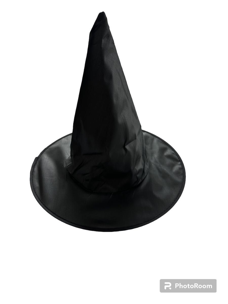 イベント　魔法使い　魔女　コスプレ　定番　とんがりハット　帽子　ブラック　子供サイズ　ハロウィン　クリスマス