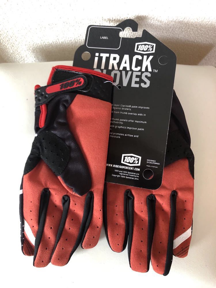 サイクリング 手袋 バイクグローブ オフロード 100％ 新品 送料無料 黒赤 Mサイズ