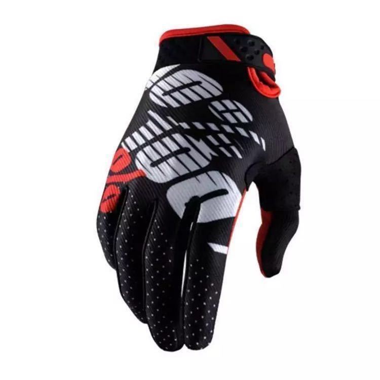 サイクリング 手袋 バイクグローブ オフロード 100％ 新品 送料無料 赤 Sサイズ_画像1
