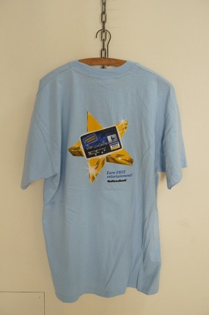 ★★ヴィンテージ VISA BLOCKBUSTER ENTERTAINMENT Tシャツ / HANES XL 企業系_画像1