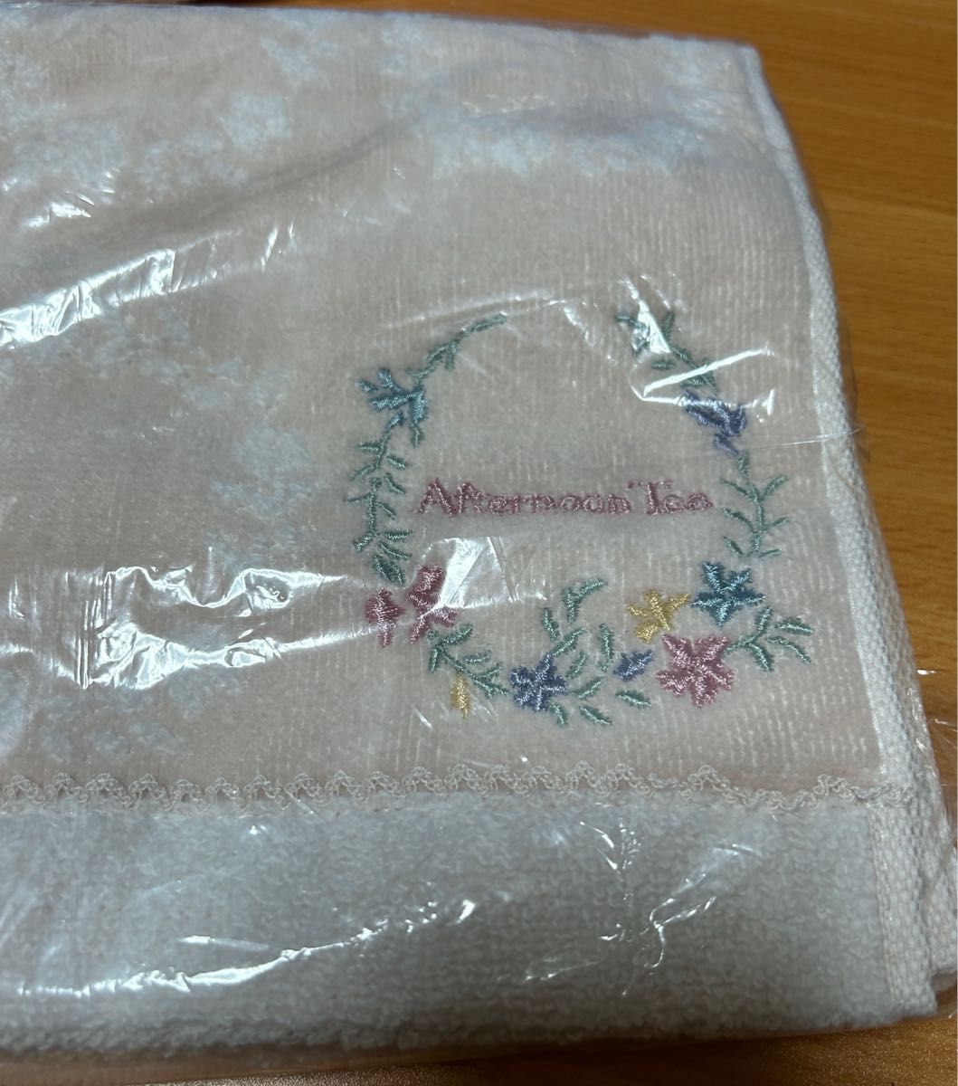 Afternoon tea 小花刺繍　フェイスタオル　2枚セット