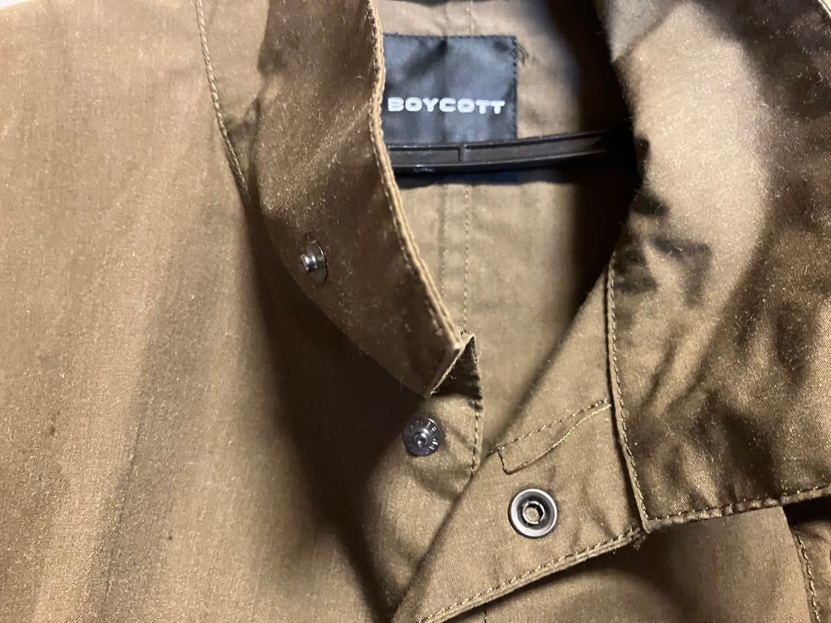 BOYCOTT ボイコットのカーキ色　薄手ジャケット(サイズ2  S-M位)USED 