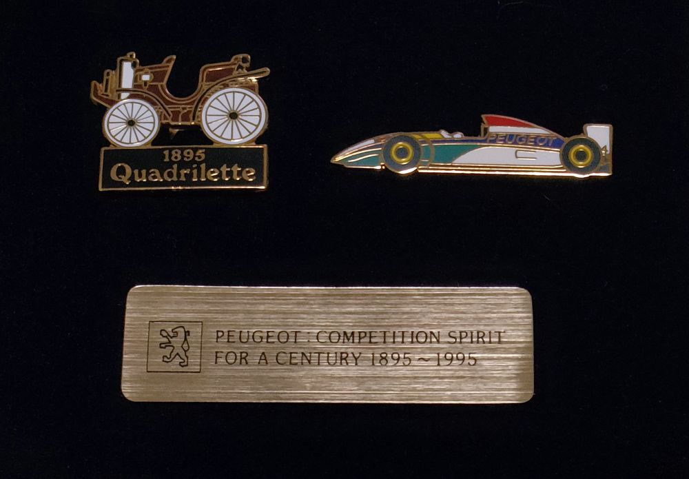 ピンズ　プジョー 100周年記念　タイプ161 クアドリレット　ジョーダン195 F1　PEUGEOT　Quadrilette Jordan ピンバッジ ピンバッチ_画像2
