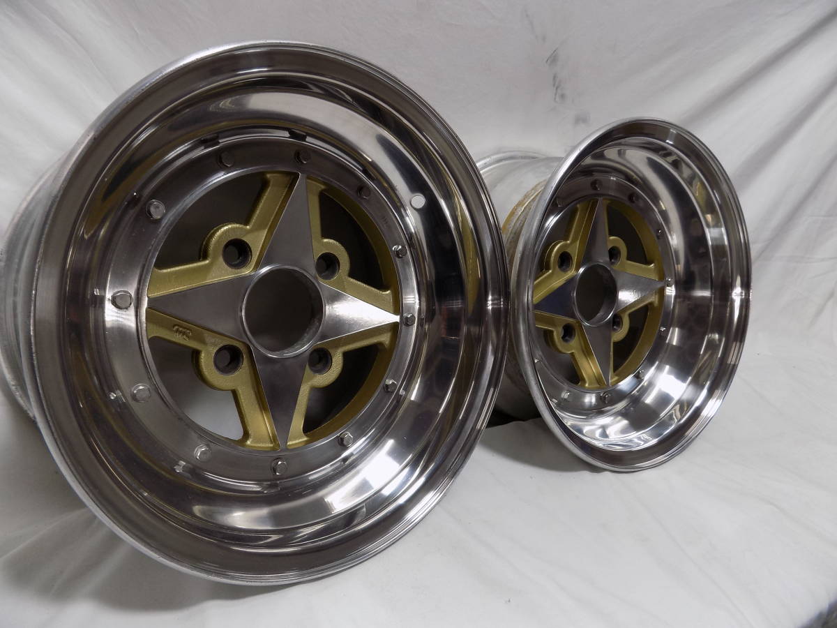 当時物深リム SUPER STAR スーパースター13x6.5J＆7.0Jオフセット不明PCD114.3ハブ径約68mm 旧車A型サニトラ510ブルハコスカTE27レビンなど_画像4