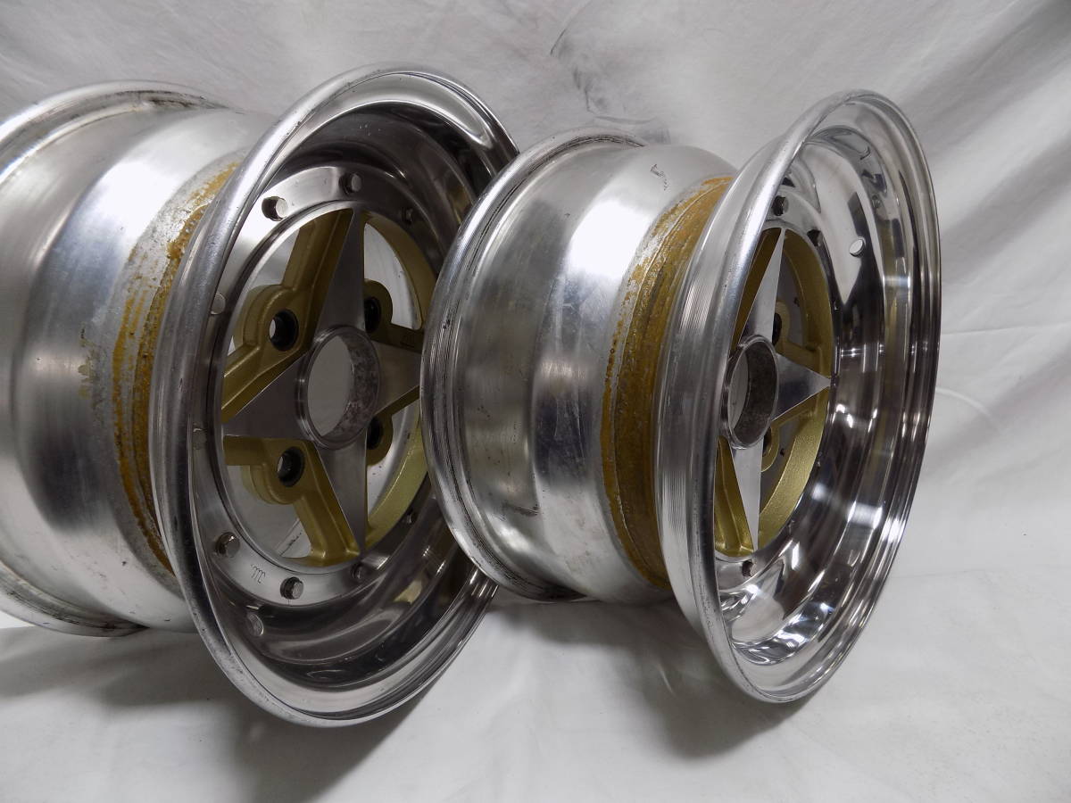 当時物深リム SUPER STAR スーパースター13x6.5J＆7.0Jオフセット不明PCD114.3ハブ径約68mm 旧車A型サニトラ510ブルハコスカTE27レビンなど_画像5