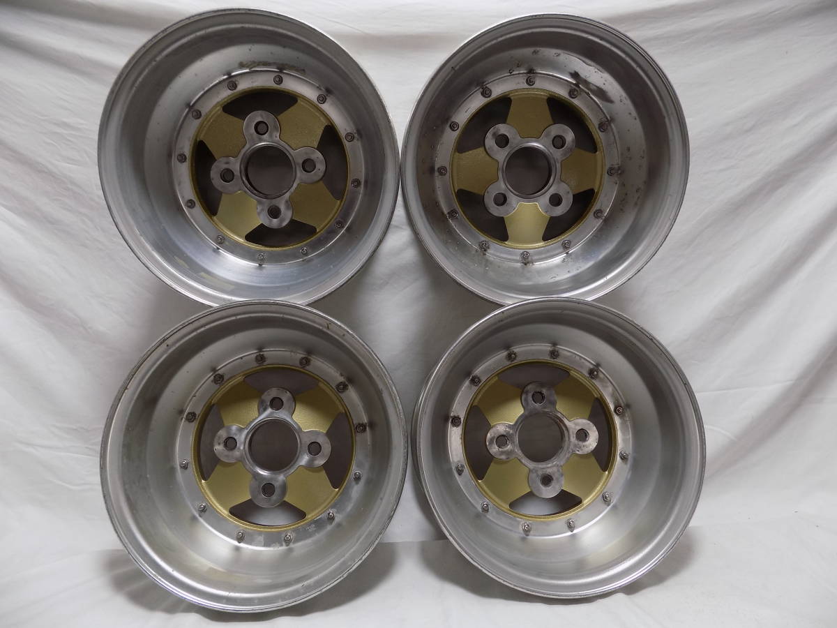 当時物深リム SUPER STAR スーパースター13x6.5J＆7.0Jオフセット不明PCD114.3ハブ径約68mm 旧車A型サニトラ510ブルハコスカTE27レビンなど_画像9