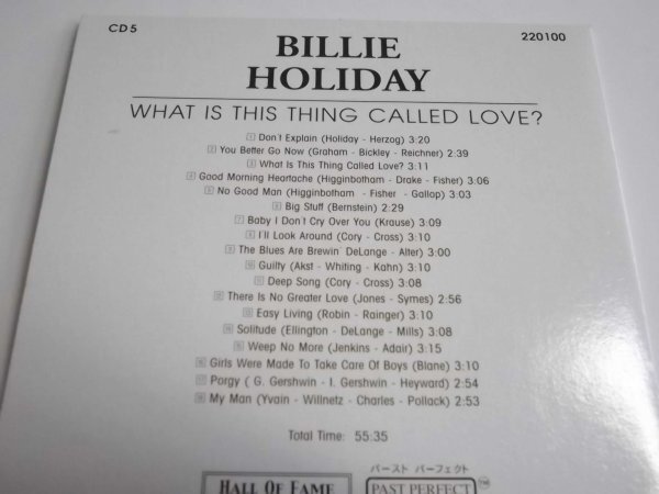 【輸入盤5ＣＤ】Billie Holidayビリー・ホリディ/Hall Of Fame_画像9