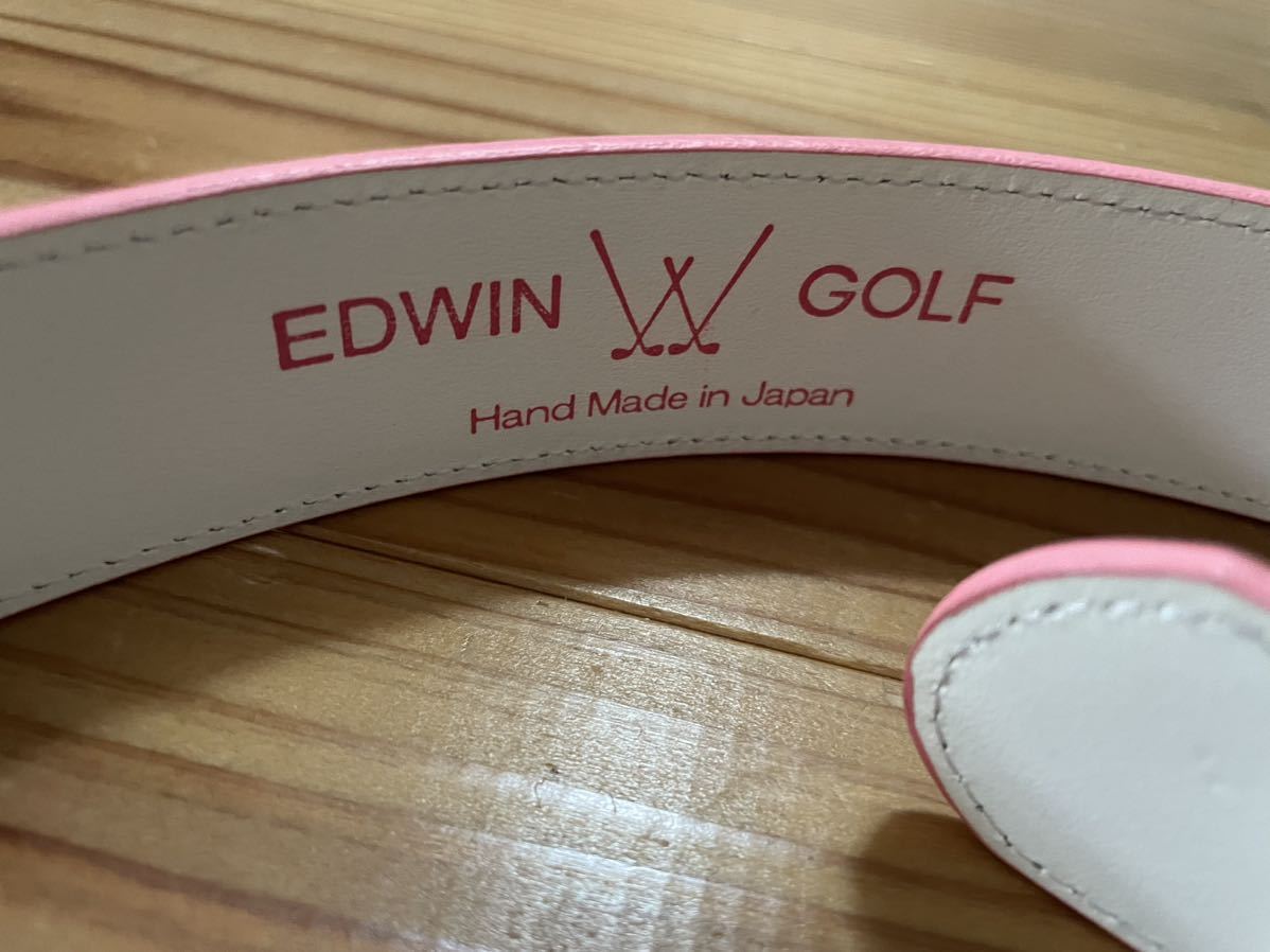  включая доставку! EDWIN GOLF пряжка Golf ремень автомобиль i колено розовый Edwin Golf GOLF Golf одежда сделано в Японии 