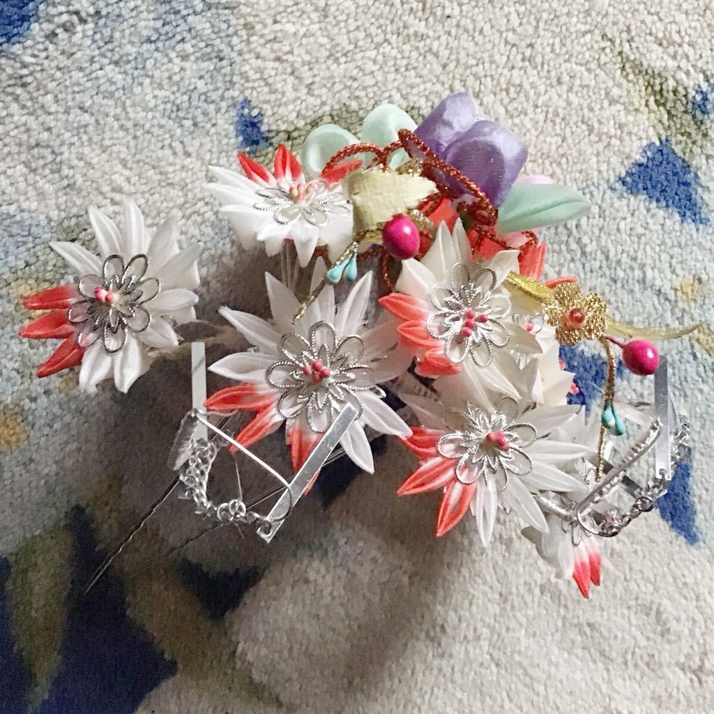  gorgeous hair ornament!1 times use! largish! outside fixed form 220 jpy! beautiful goods! The Seven-Five-Three Festival!7 -years old 