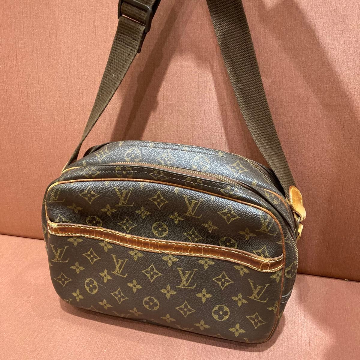 LOUIS VUITTON ルイヴィトン モノグラム リポーターPM ショルダーバッグ ハンドバッグ レディース ブラウン