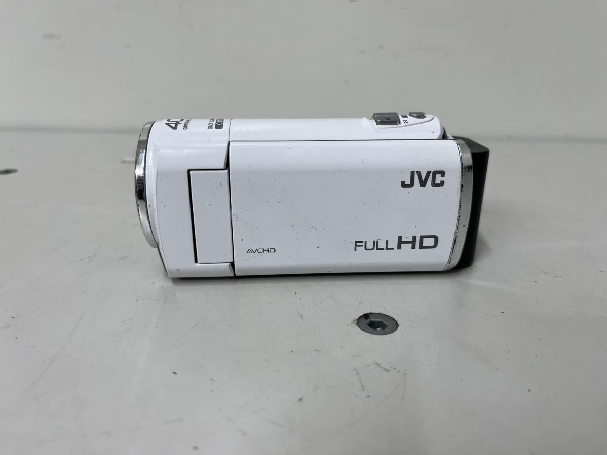 中古 カメラ JVC ケンウッド ビクター Everio エブリオ GZ-E140-W ビデオカメラ FULL HD 40X OPTICAL ZOOM ※動作未確認 _画像1