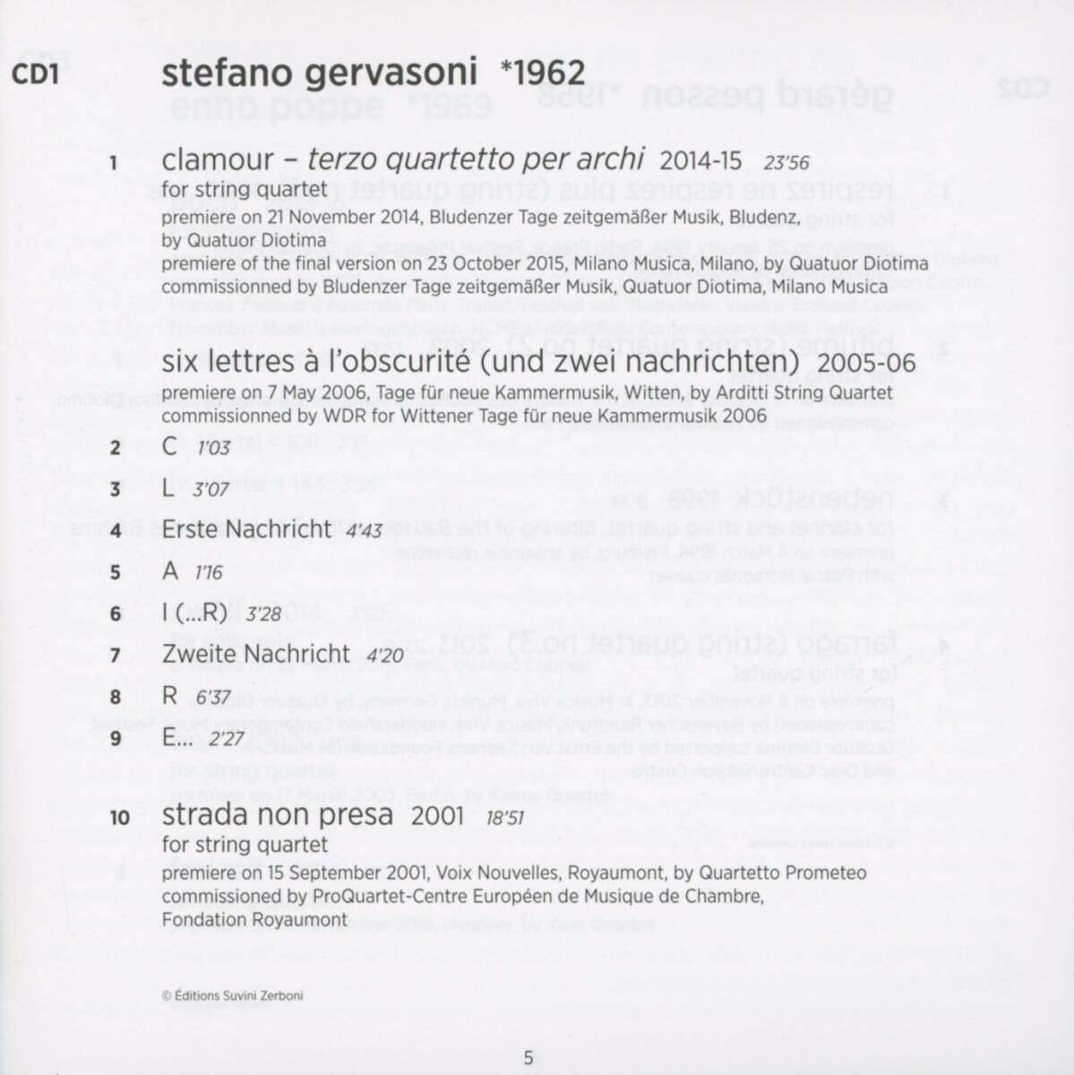 Quatuor Diotima - Stefano Gervasoni, Gerard Pesson, Enno Poppe_画像3