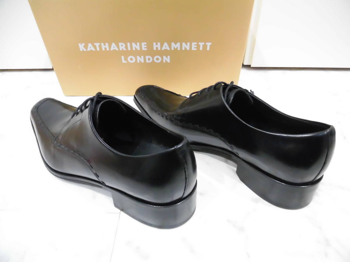 【新品未使用箱付】KATHARINE HAMNETT LONDON キャサリン ハムネット ロンドン ビジネスシューズ 26.0㎝ レザー 革靴 34603 BLACK 26㎝の画像3