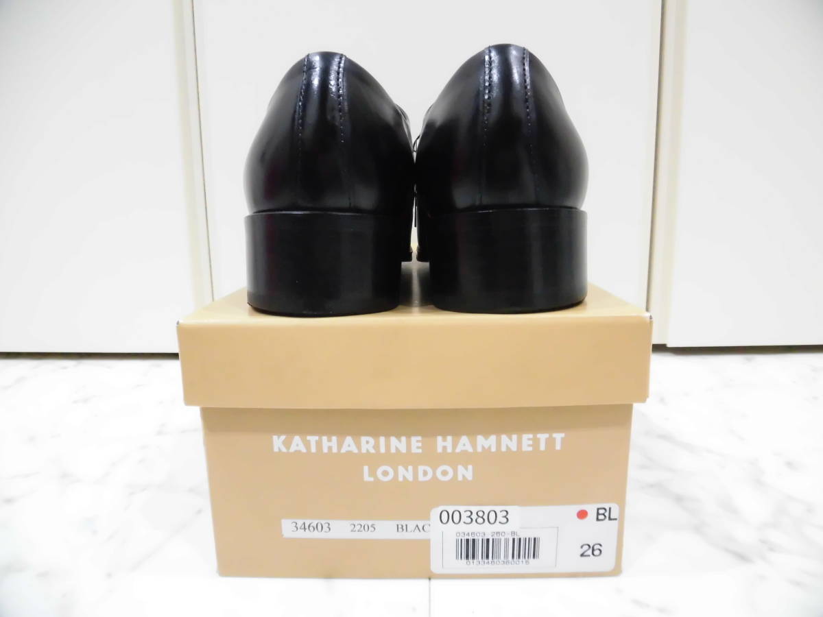 【新品未使用箱付】KATHARINE HAMNETT LONDON キャサリン ハムネット ロンドン ビジネスシューズ 26.0㎝ レザー 革靴 34603 BLACK 26㎝の画像9