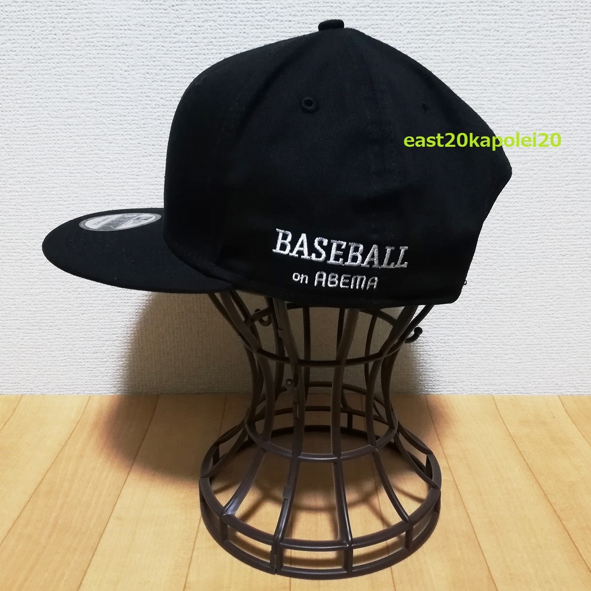 NEWERA × ABEMA ニューエラ アベマ 野球 コラボ 非売品 ベースボール 9FIFTY SNAPBACK キャップ 帽子 ブラック 未使用 限定 観戦 BASEBALL_画像4