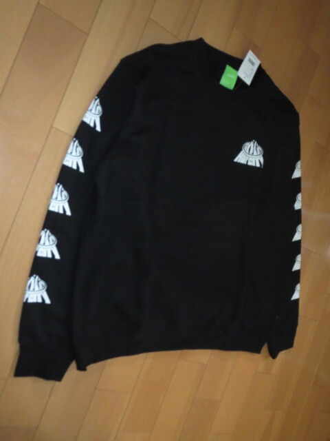 送料無料発送 完売サイズ XXL 2XL BLACK HUF ハフ CREWNECK SWEATSHIRT フリースクルー スウェット トレーナー 正規品 新品未使用 タグ付き_BLACK