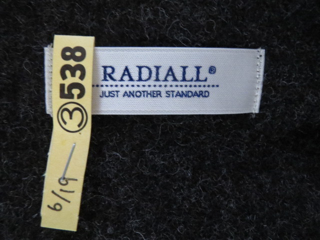 送料無料発送 RADIALL（ラディアル） CPO メルトン シャツジャケット XL チャコール 正規品 日本製 とても美品 ウールの画像8