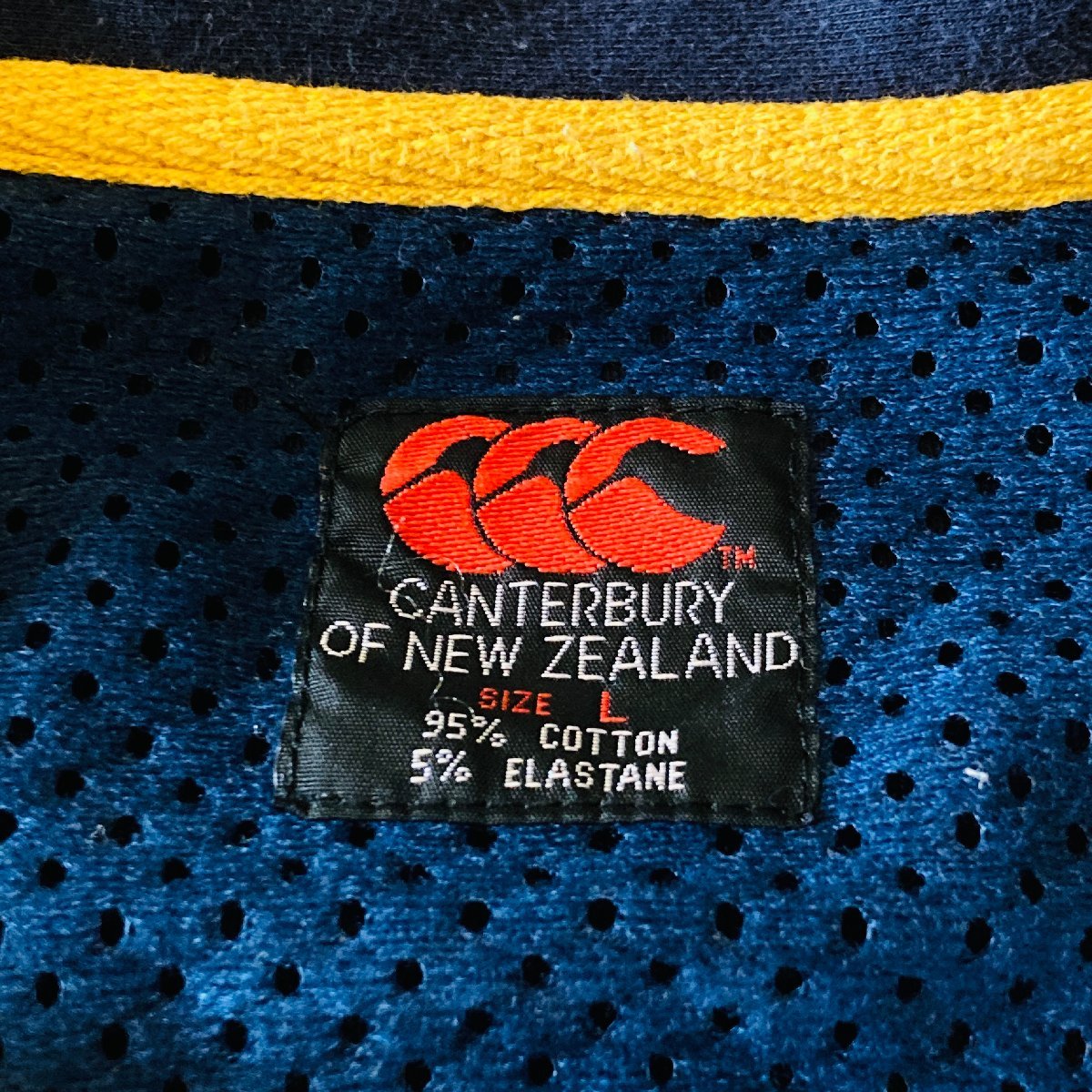 CANTERBURY OF NEW ZEALAND　ロゴ 刺繍　ハーフジップ スウェット　マルチカラー　L_画像3